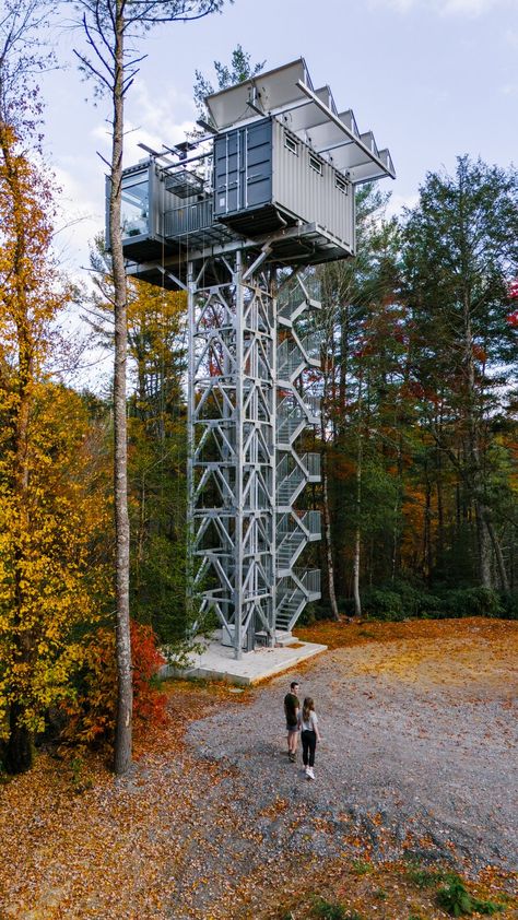 Foundation House, Container Conversions, Outdoor Range, Container Ideas, Shipping Container Home, River Forest, Off Grid Cabin, Tower House, Container Design