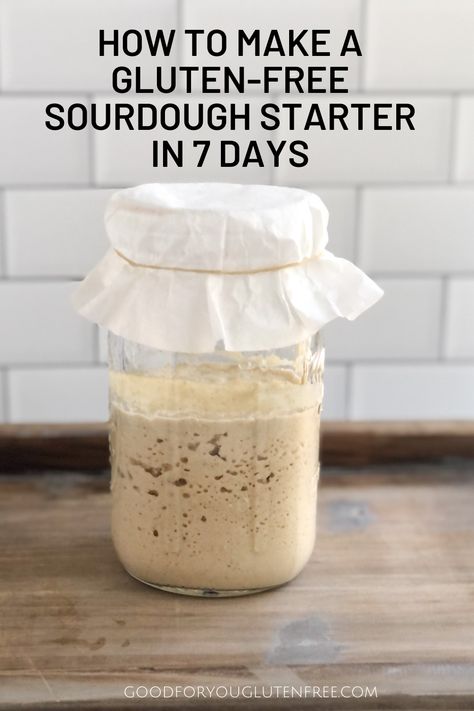 Gluten Free Sourdough Starter, Dough Starter, Gluten Free Sourdough, Bread Starter, Sourdough Starter Recipe, Homemade Gluten Free, Gluten Free Dairy Free Recipes, Gluten Free Eating, Gluten Free Recipes Easy