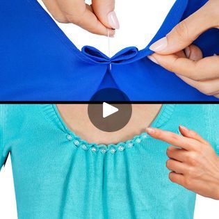 How To Fix A Neckline That Is Too Low, How To Fix A Shirt With A Big Neck, Neck Adjustment Self, Fixing A Too Low Neckline, Blouse Necklines, Repair Clothes, Altering Clothes, Clothing Hacks, Sewing Techniques