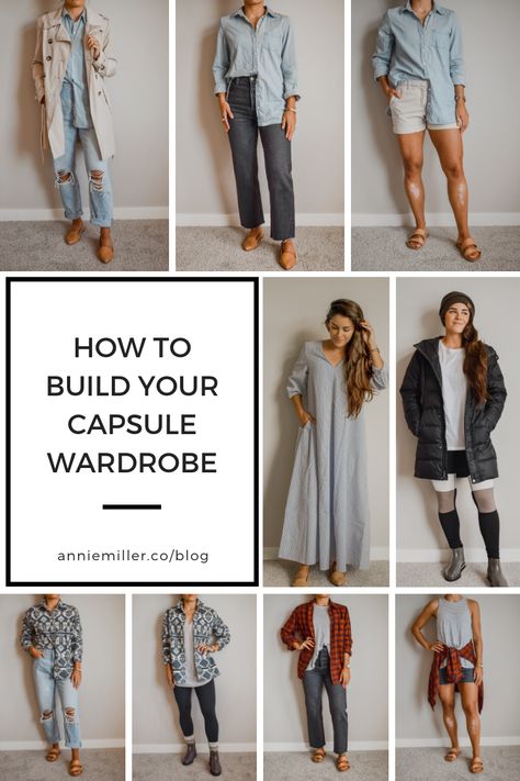 How to Make a Capsule Wardrobe - Annie Miller Concepts Room Full Of Clothes, Staple Outfits, Seasonal Capsule Wardrobe, Cheerleading Coaching, Travel Capsule Wardrobe, Travel Capsule, Clothing Staples, Active Outfits, Workout Attire