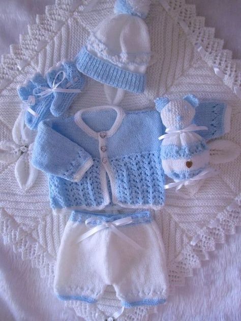 I Share Crochet Baby Booties Knitting Pattern, Baby Boy Knitting Patterns, Knitting Dolls Clothes, Baby Sweater Patterns, Baby Boy Knitting, Knit Baby Sweaters, Crochet Baby Boy, Baby Cardigan Knitting Pattern