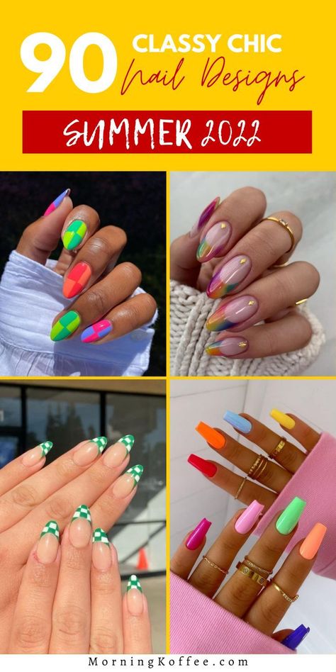 90 Classy Chic Nail Designs for Ser 2022 ~Morningko in 2022 | Chic nail designs, Cute summer nail designs, Classy nail designs Chic Nail Designs, Cute Summer Nail Designs, Summer Nail Designs, Different Nail Designs, Cute Summer Nails, Nails 2023, Colorful Nail Designs, Summer Nails Colors, Short Nail Designs