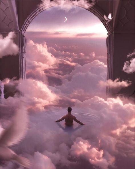 photoshop art interior design Shane Eagle, Trippy Clouds, Aesthetic Trippy, Dreamscape Architecture, Walpapers Cute, Arte Aesthetic, Dreamy Places, Clouds Aesthetic, The Fountain Of Youth