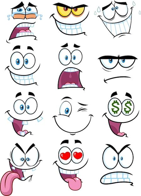 Comic Face Expressions, Funny Faces Drawing, Cartoon Funny Faces, Morality Art, Draw Funny Faces, Germ Illustration, Sick Emoji, Funny Face Drawings, Cartoon Faces Expressions