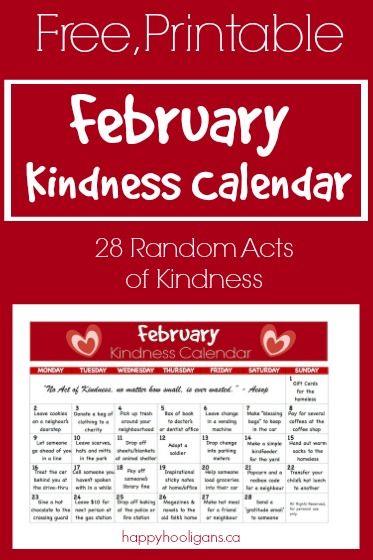 February Random Acts of Kindness Calendar - Happy Hooligans Acts Of Kindness Calendar, Kindness Calendar, About Teachers, Kindness Ideas, Happy Hooligans, Kindness Challenge, Baby Sitting, Month Of February, Act Of Kindness