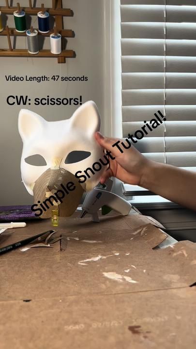 ❄️🐾 on TikTok Snout Tutorial, Therian Muzzle Tutorial, Bluey Therian Mask, Muzzle Tutorial Mask, Therian Snout Tutorial, Wolf Mask Tutorial, How To Make A Muzzle For A Therian Mask, Therian Mask Muzzle Tutorial, Muzzle Mask