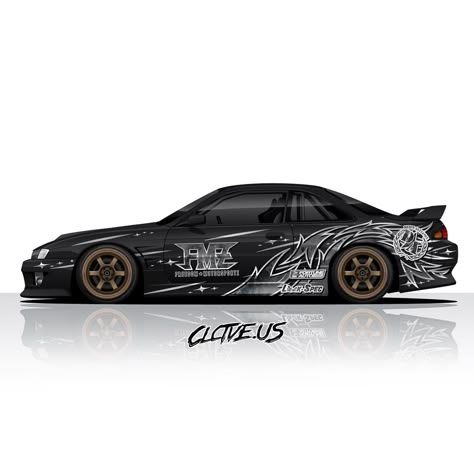 Jdm Wrap Design, Drift Car Livery Design, Drift Livery, Drift Paradise, Car Sticker Design, Vinyl For Cars, Nissan Gtr R35, Racing Car Design, Car Wrap Design