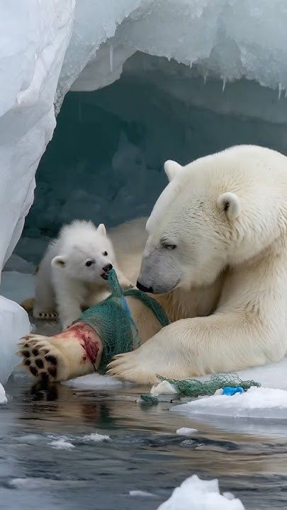 Polar Bear Paws, Polar Bear Video, Polar Bear Paw, Helping Animals, Animal Science, Fishing Net, Animal Friends, Animal Videos, Cute Animal Videos