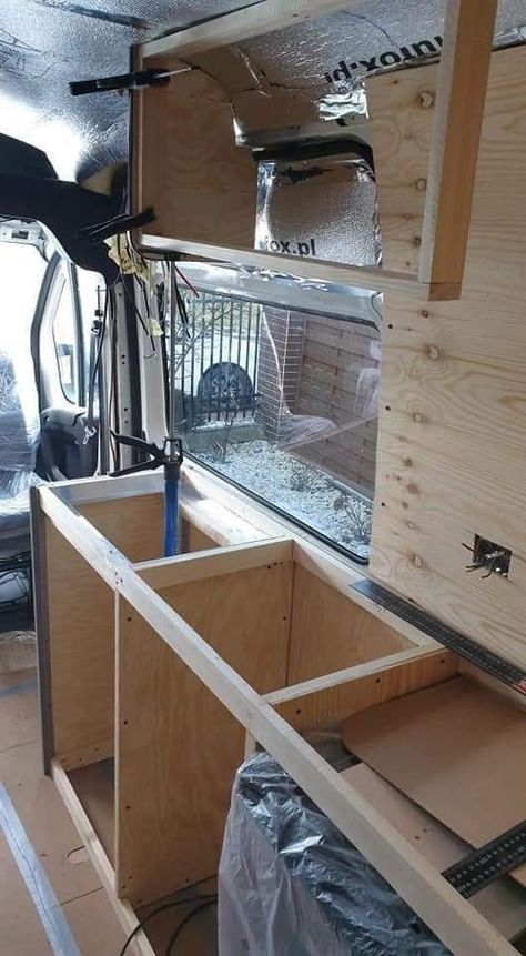 Camper Walls, Van Layouts, Caravan Interior Makeover, Campervan Kitchen, Camper Furniture, Campervan Bed, Van Furniture, Volkswagen T5, Van Dwelling