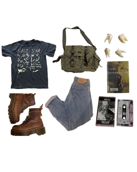 Geology Aesthetic Outfit, Urban Exploration Aesthetic Outfit, Cryptidcore Aesthetic Outfits, Adventurecore Outfit, Cryptidcore Outfit, Tomboy Outfit Ideas, Blue Jean Outfits, Downtown Outfits, Aesthetic Outfit