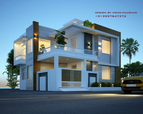 First Floor Balcony Ideas, Smallest House, Open Terrace, Elevation Ideas, Small House Design Architecture, Building Front Designs, Modern Bungalow House Design, 2 Storey House Design, House Balcony Design