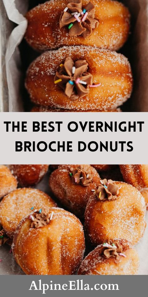 Filled Brioche Doughnut, Baked Brioche Doughnut Recipe, Baked Brioche Donut, Overnight Doughnut Recipe, Chocolate Filled Doughnut Recipe, Brioche Donut Recipe Baked, Homemade Filled Donuts Recipe, Best Bakery Recipes, Brioche Doughnut Recipe