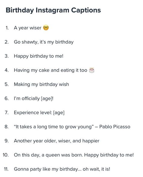 Birthday Caption Ideas Instagram, Birthday Self Caption, Self Birthday Captions, Birthday Captions Instagram For Yourself, Citations Bio Instagram, Citations Instagram, Funny Instagram Captions, Witty Instagram Captions, Short Instagram Captions