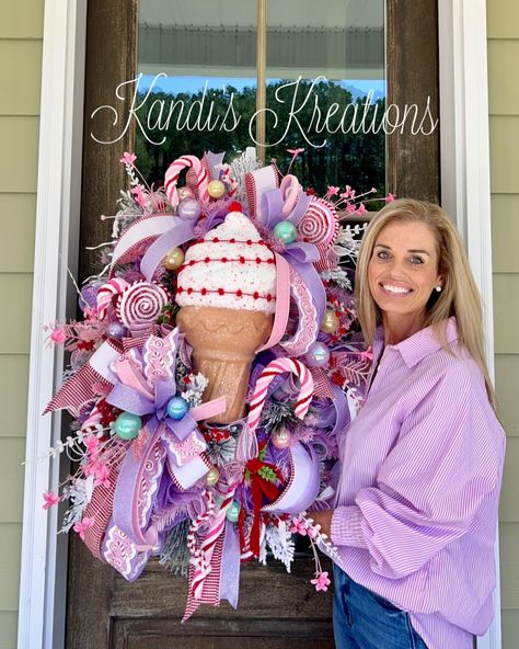 Candy wreath christmas