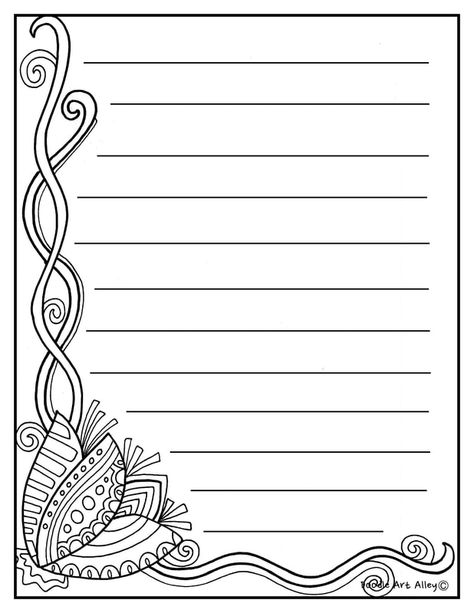 Writing Paper - Classroom Doodles Free Writing Paper Printables, Spring Writing Paper, Classroom Doodles, Paper Doodles, Free Writing Paper, Writing Paper Template, Lined Writing Paper, Writing Paper Printable Stationery, Writing Paper Printable