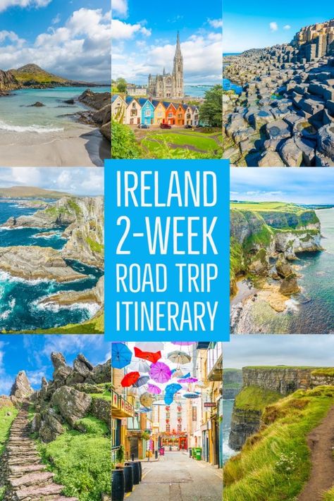 Ireland 2-Week Itinerary Ireland Road Trip Itinerary, Things To Do In Ireland, Ireland Road Trip, Ireland Itinerary, Instagram Locations, Perfect Road Trip, Itinerary Planning, Ao Nang, Couple Travel