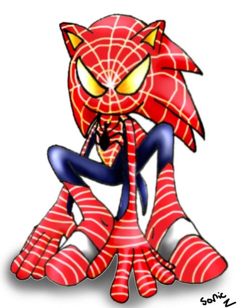 Sonic Spiderman, Spider Suit, Disney Races, Shadow And Amy, Birthday Coloring Pages, Monster Book Of Monsters, Spiderman Artwork, Sonic Friends, Sonic And Amy