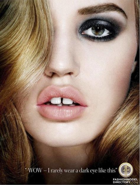 Rimmel London Model Gap Teeth | Georgia May Jagger for Glamour - December 2012 Teeth Gaps Aesthetic, Gap Teeth, Mode Editorials, Georgia May, Georgia May Jagger, London Look, Glamour Uk, How To Apply Eyeliner, Budget Planer