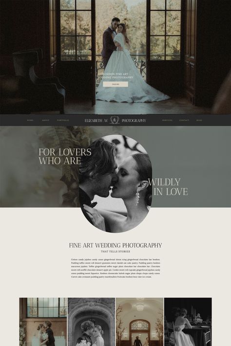 Showit Website Template for Wedding Photographers and Elopements with a more dark and moody style. Wedding Websites Inspiration, Photographer Website Template, Photography Portfolio Website Design, Moody Website Design, Wedding Venue Website, Photography Website Design Inspiration, Wedding Website Inspiration, Wedding Website Ideas, Romantic Website Design