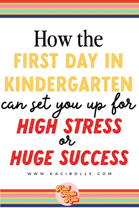 It's back to school and you are a kindergarten teacher setting up for the first day of kindergarten - what you do on that very first day can set up for high stress or huge success for the entire school year! Read to find out what you can do on the first day and in the first week of kindergarten: learn kindergarten activities and ideas that can make you - not break you! 😉 First Day Of Kindergarten Ideas, First Week Of Kindergarten, Kindergarten Behavior, Kids Therapy, Orientation Day, Kindergarten Parent, Kindergarten Decorations, Classroom Planning, Teaching Degree