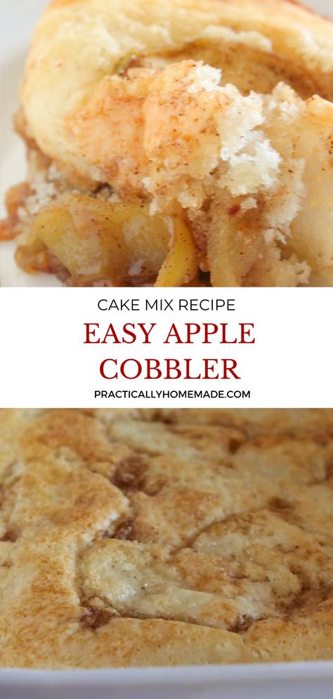 Cake Mix Apple Cobbler, Fresh Apple Recipes, Homemade Apple Cobbler, Easy Apple Cobbler, Apple Cobbler Easy, Apple Dessert Recipes Easy, Cake Mix Cobbler, Recipe Using Apples, Homemade Cake Mixes