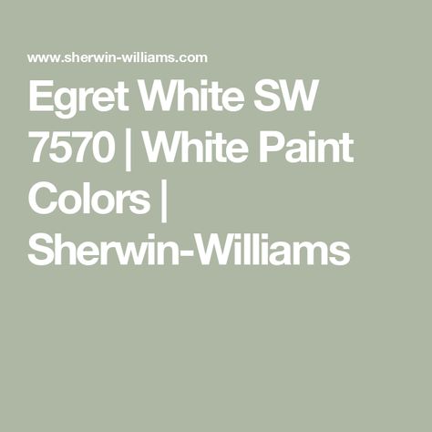 Egret White SW 7570 | White Paint Colors | Sherwin-Williams Sw Ethereal White, Ethereal White Sherwin Williams, Zurich White, Egret White, White Paint Color, Origami White, Sherwin Williams Paint Colors, White Paint Colors, Paint Projects