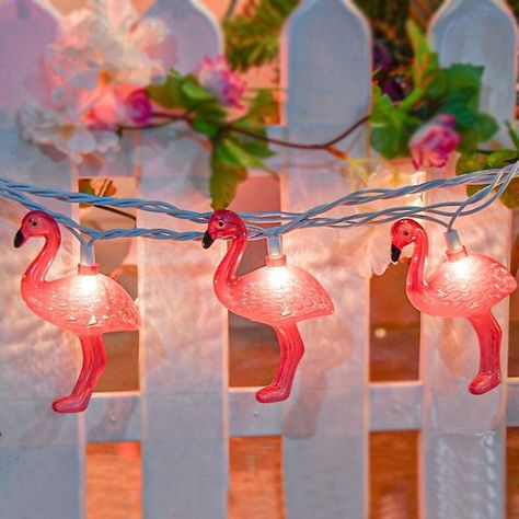 Outdoor Party Lights, Pineapple Lights, Flamingo Lights, Bedroom Birthday, Tropical Party Decorations, Outdoor Party Lighting, Vintage Patio, White String Lights, Outdoor String Lights