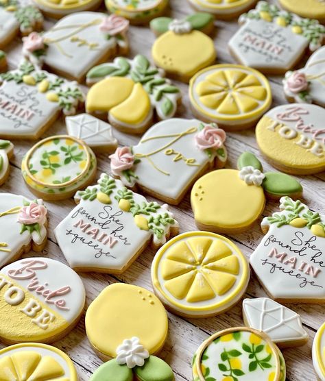 Found Her Main Squeeze Cookies, She Found Her Main Squeeze Bridal Party Cookies, Main Squeeze Bridal Shower Cookies, Found Her Main Squeeze Decor, She Found Her Main Squeeze Cookies, My Main Squeeze Bridal, She Found Her Main Squeeze Bridal Shower Ideas, Lemon Bridal Shower Cookies, Main Squeeze Cookies