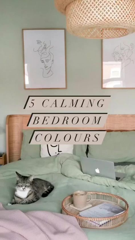 Calming Color Schemes, Calm Bedroom Ideas, Relaxing Paint Colors, Bedroom Palette, Calming Bedroom Colors, Adult Bedroom Decor, Cozy Small Bedrooms, Timeless Bedroom, Bold Bedroom