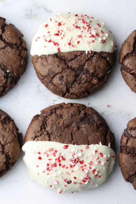 For all my chocolate lovers and fans of soft and chewy cookies, this one’s for you! These Soft-Batch Triple Chocolate Peppermint Cookies are  lusciously chocolatey and have the fresh kick of peppermint that kicks up the festive holiday vibes and enhances the flavor of these cookies. As if chocolate chunk stuffed chocolate cookies aren’t enough,… The post Soft-Batch Triple Chocolate Peppermint Cookies appeared first on Bad Batch Baking. White Chocolate Peppermint Cookies, Chocolate Candy Cane Cookies, Soft Batch Cookies, Soft Batch, White Chocolate Peppermint, Chocolate Peppermint Cookies, Chewy Chocolate Cookies, Candy Cane Cookies, Chocolate Peanut Butter Cookies