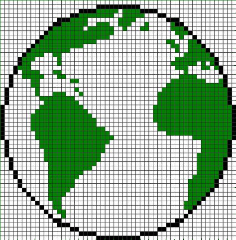 Earth (540×550) Earth Tapestry Crochet, Earth Grid Crochet, Earth Alpha Pattern, Earth Pixel Art, Earth Cross Stitch Pattern, Native Beading Patterns, Cross Stitch Geometric, Beginner Knitting Patterns, Nature Cross Stitch