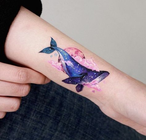 Wrist Tattoo Cover Up, Bts Tattoos, Whale Tattoos, Galaxy Tattoo, Instagram Cover, Tattoo Graphic, Tattoo Artwork, Tatuaje A Color, Space Tattoo