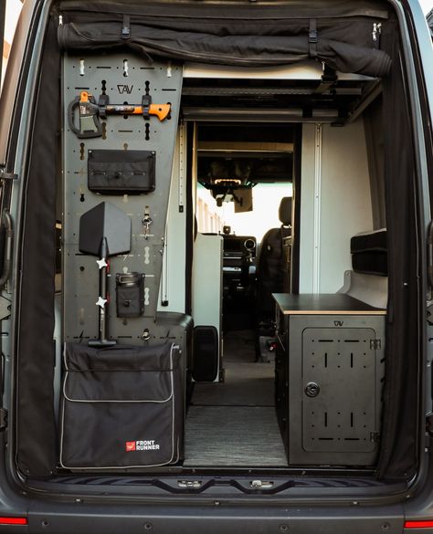 ⚡️ The Ultimate Adventure Van Garage ⚡️⁠ ⁠ Complete with the GLSS™ PRO Driver and Passenger Side + The Gear Panel. These mods + the Bed Risers PRO Set are the best ways to organize and upgrade your Winnebago Revel, Jayco Terrain, Entegra Launch or Tiffin GH1.⁠ ⁠ #canyonadventurevans #revel #jayco #entegra #winnebago #vanlife #adventurevan Winnebago Revel, Sprinter Passenger Van, Van Garage, Van Organization, Van Project, Camper Design, Minivan Camping, Van Storage, Adventure Van