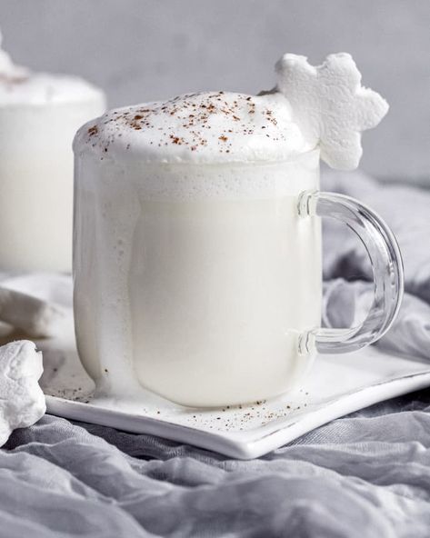 White Hot Chocolate Recipe (Homemade) | Kitchn White Hot Chocolate Recipe, Hot Chocolate Recipe Homemade, White Drinks, Chocolate Recipes Homemade, Easy Treat, White Hot Chocolate, Hot Chocolate Recipe, Vanilla Whipped Cream, Chocolate Recipe