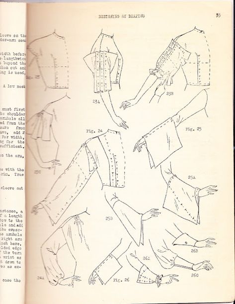 Historical Clothing Patterns, Manset Lengan, Draping Techniques, Historical Sewing, Sewing Dress, Astuces Diy, Garment Pattern, Retro Mode, Sewing Diy