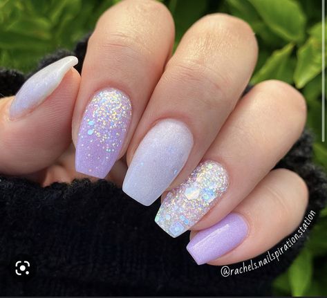 Lavender Color Nails, Jennifer Nails, Ombre Gel Nails, Bridesmaids Nails, Purple Acrylic Nails, Lavender Nails, Beauty Nails Design, Work Nails, Color Nails