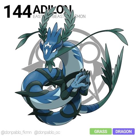 don pablo no Instagram: “⛩ Introducing the eastern beast pokémon, Adilon ⛩ . Will Adilon be a part of your team? ✨ . . 🔹️Woodland Sanctuary - Causes overgrowth of…” Pokémon Dragon, Pokemon Deoxys, Pokémon Team, Pokemon Cartoon, Dragon Type Pokemon, Custom Pokemon, Mew And Mewtwo, Pokemon Fake, Pokemon Dragon