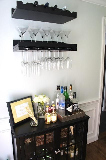 Small Dining Room Decor, Bar Deco, Home Bar Areas, Bar Mini, Diy Copper, Small Bars, Mini Bars, Home Bar Designs, Diy Casa