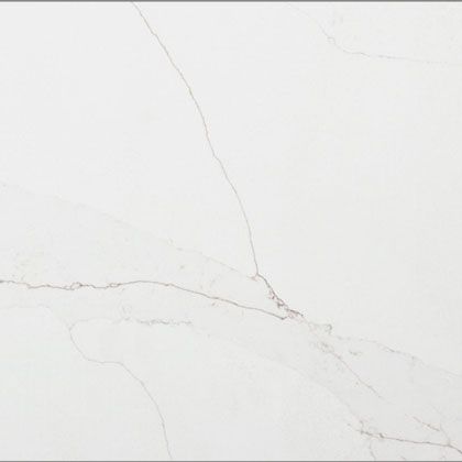 Calacatta Abezzo - Masters Countertops Overmount Sink, Quartz Calacatta, Soft White Background, Calcutta Gold, Waterfall Island, Apron Sink Kitchen, White Quartz Countertop, Quartz Colors, Undermount Kitchen Sinks