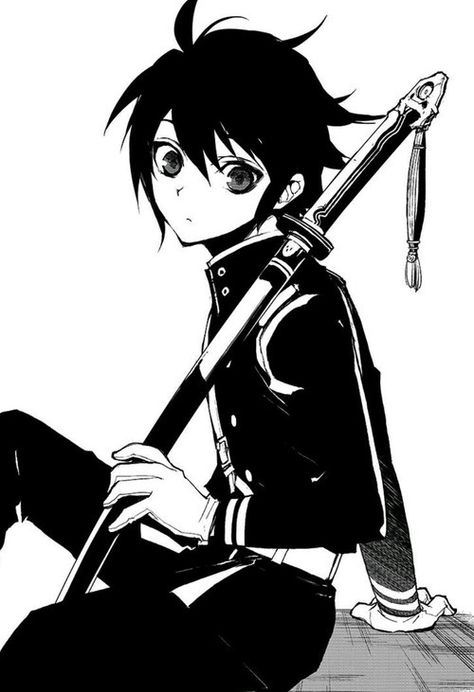 Image via We Heart It https://weheartit.com/entry/147921036/via/30390443 #manga #saber #scan #weapon #owarinoseraph #yuichirohyakuya Yuichiro Hyakuya, Thanks My Friend, Mikaela Hyakuya, Seraph Of The End, Anime Fandom, Owari No Seraph, Anime Wall Art, Manga To Read, Me Me Me Anime