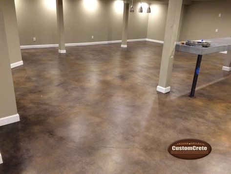 CustomCrete | Stained Concrete Floors | St. Louis, MO Scored Stained Concrete Floors, Water Based Stained Concrete Floors, Concrete Floor Stain Colors, Stained Concrete Floors Colors, Brown Stained Concrete Floors, Stained Concrete Floors In House, Stained Concrete Floors Farmhouse, Stained Concrete Floors Living Room, White Concrete Floors