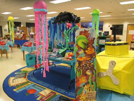 Ocean Books, Scholastic Book Fair, Spring Books, School Librarian, Spring Theme, Classroom Library, Ocean Theme, Beautiful Mermaids, Book Fair