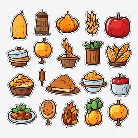 hand drawn stickers set of thanksgiving day things in doodle style turkey thanksgiving food thanks Food Turkey, Doodle Clipart, Hand Drawn Stickers, Thanksgiving Clipart, Drawn Stickers, Hand Clipart, Turkey Style, Doodle Style, Thanksgiving Food