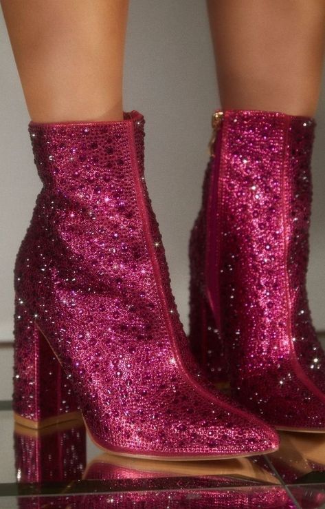 Pink Ankle Boots, Catty Noir, Glitter Boots, Chunky Heel Ankle Boots, Block Heel Ankle Boots, Heel Ankle Boots, Carrie Bradshaw, Heeled Ankle Boots, Eras Tour