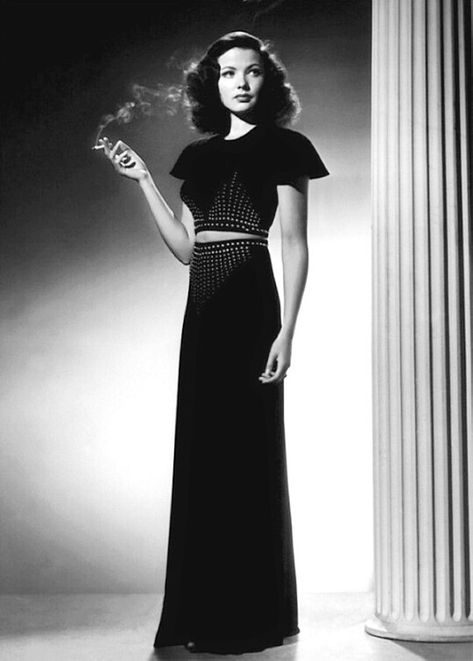 Gene Tierney, 1941, wearing a dress by Oleg Cassini Gene Tierney, Classic Hollywood Glamour, Hollywood Dress, Old Hollywood Style, Oleg Cassini, Actrices Hollywood, Hollywood Fashion, Hollywood Glam, Old Hollywood Glamour