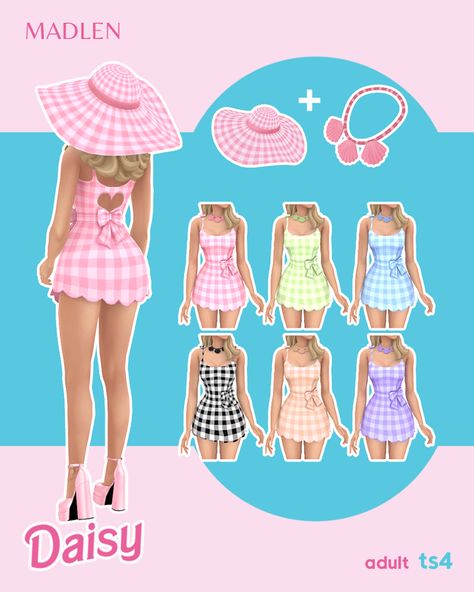 Daisy Set | Patreon Sims Cc Barbie, Ts4 Barbie Cc, Sims 4 Cc Barbie Clothes, Barbie Cc Sims 4, Barbie Sims 4, Barbie Sims 4 Cc, Sims Barbie, Sims 4 Barbie Cc, Sims 4 Cas Mods