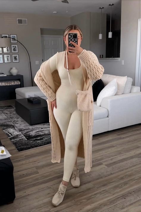 Ribbed One Piece Jumpsuit Outfit Inspo Midsize, Jumpsuit Outfit Fall, Midsize Fall Outfits, Fashion Midsize, Jumpsuit Outfits, Yoga Short, Comfy Casual Outfits, Lit Outfits, Midsize Fashion