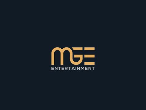 Mge Entertainment by Istiak Ahmed Shawon on Dribbble Illustrator Logo Design, Camping Generator, Typography Minimal, Logo Illustration Design, Illustrator Logo, Entertainment Logo, Brand Icon, Bahasa Korea, Logo Design Typography