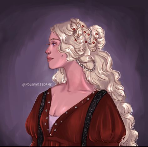 Lady Of The Moon, Rhaenys Targaryen, Targaryen Art, Asoiaf Art, Targaryen Aesthetic, Real Queens, Young Prince, Game Of Thrones Art, House Targaryen