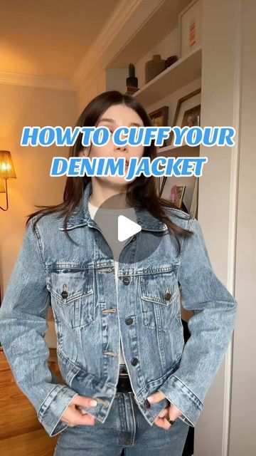 Rebecca Kahane Pankow on Instagram: "HOW TO CUFF & STYLE your denim jacket. Did you know about the rubber band #hack?" How To Cuff Jean Jacket Sleeves, How To Roll Up Sleeves On Jean Jacket, How To Fold Denim Jacket Sleeves, How To Roll Up Denim Jacket Sleeves, How To Roll Jean Jacket Sleeves, How To Style Denim Jacket, Jacket Around Waist, Jean Jacket Diy, How To Make Jeans